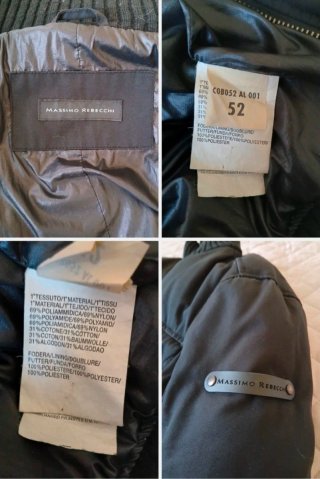 Giubbotto Massimo Rebecchi Nero Taglia 52