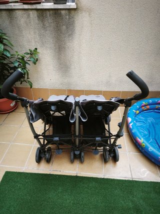 Carrito Gemelar Chicco Echo Gris