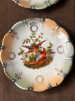 4 Piatti in porcellana Silesia fine XIX/inizio XX