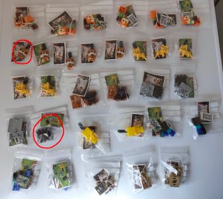 Figuras Minecraft Kinder Joy Zorro y Araña