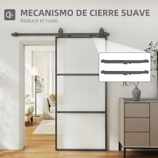 Puerta Corredera Cristal con Herrajes