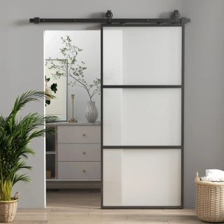 Puerta Corredera Cristal con Herrajes