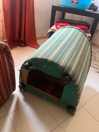 Sillones de tela a rayas (2 unidades)