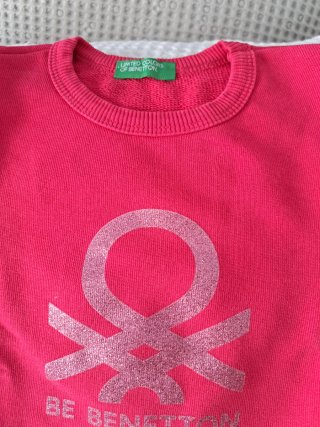Sudadera niña Benetton fucsia T3-4