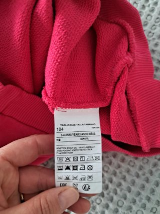 Sudadera niña Benetton fucsia T3-4