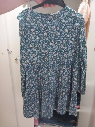 Vestido verde estampado floral