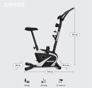 Bicicleta Estática ZIPRO Beat Gris
