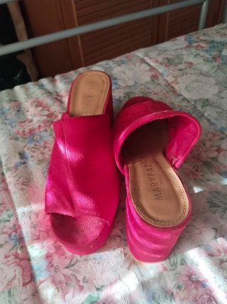 Sandalias Maripaz Tacón Rojo Talla 37