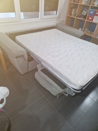Sofá Cama 3 Plazas Tela Gris