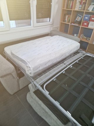 Sofá Cama 3 Plazas Tela Gris