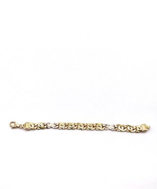 Pulsera Eslabones Oro y Oro blanco