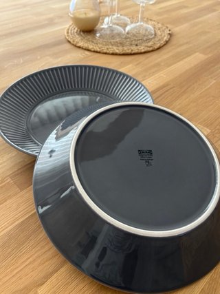 Conjunto de 2 platos de cerámica