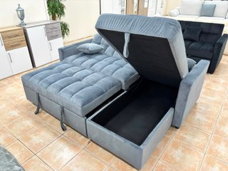 Sofá Cama Chaise Longue Moderno Color Gris