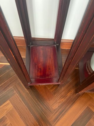 Pareja Mesas Te Chinas Antiguas Madera
