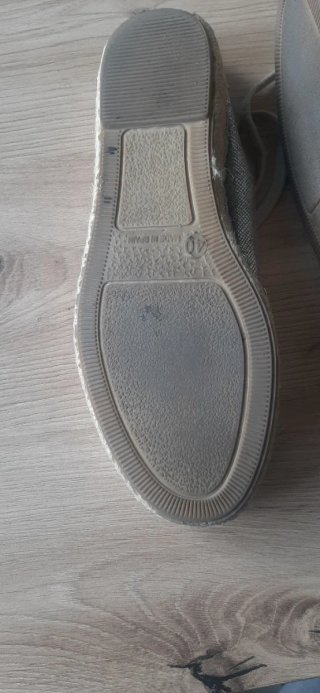 Zapatillas de esparto plateadas