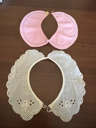 Lotto 5 colletti vintage pizzo e ricamati a mano