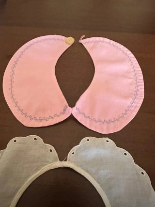 Lotto 5 colletti vintage pizzo e ricamati a mano