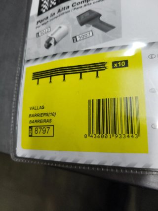 Scalextric Vallas Pista Negra antigua