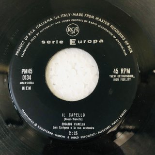 Edoardo Vianello Il Cappello 7" 45 RPM 1961 RCA