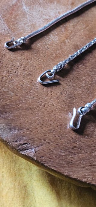Lotto 3 bracciali snake argento