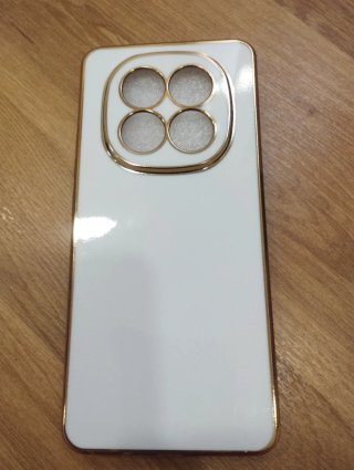 Funda Xiaomi 15 Blanca y Dorada