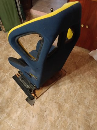 Asiento Baquet OMP Record Azul/Amarillo