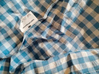Vestido cuadros vichy azul y blanco