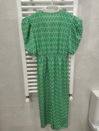 Vestido verde estampado sin estrenar