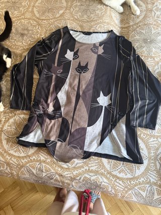 Camiseta Gatos Manga Larga