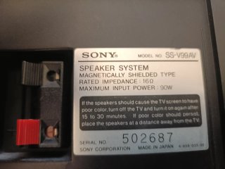 Pareja altavoces Sony SS-V99AV
