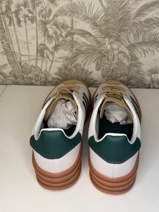 Zapatillas Adidas Gazelle Bold Beige/Verde