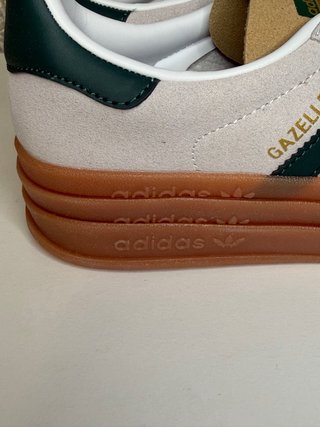 Zapatillas Adidas Gazelle Bold Beige/Verde
