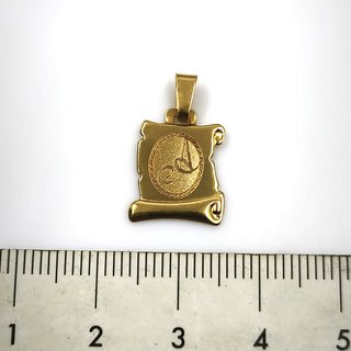 Colgante Pergamino Inicial A Oro 18k