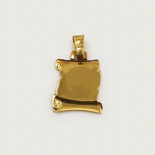 Colgante Pergamino Inicial A Oro 18k