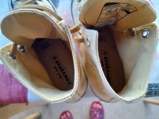 Zapatillas Converse Altas mostaza/blanco,Chuck 70.