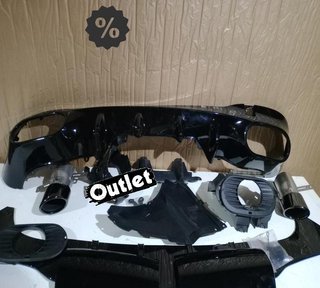 PK DIFUSOR MERCEDES CLA C118 19- AMG NEGRO BRILLO + COLAS ES