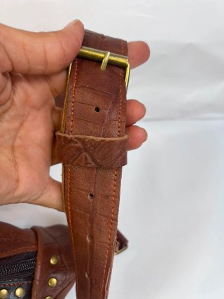 Riñonera de cuero bolso piel vacuno