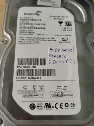 LOTE 2 DISCOS HDD SEAGATE Y SAMSUNG 80GB CADA UNO
