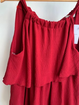 Vestido rojo con volantes
