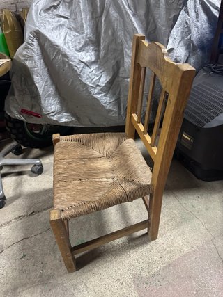 Silla de enea madera