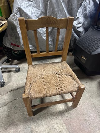Silla de enea madera
