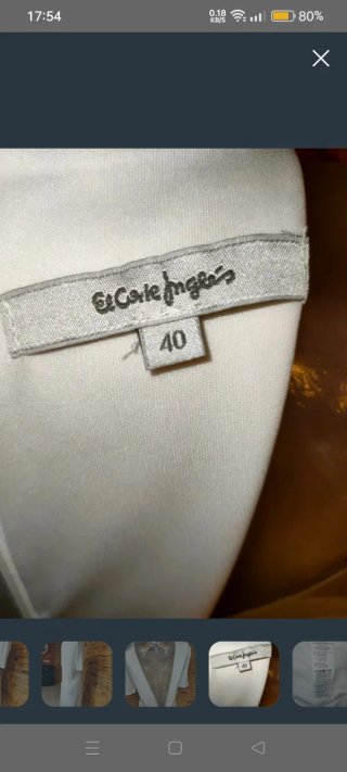 Elegante vestido blanco beige talla L