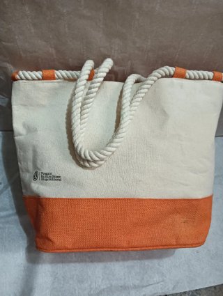 Bolso de playa Naranja y blanco