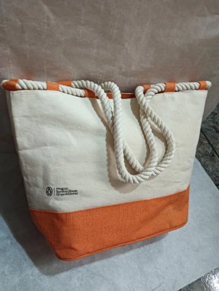 Bolso de playa Naranja y blanco