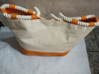 Bolso de playa Naranja y blanco