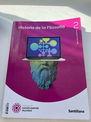 libro historia de la filosofia, 2 de bachillerato