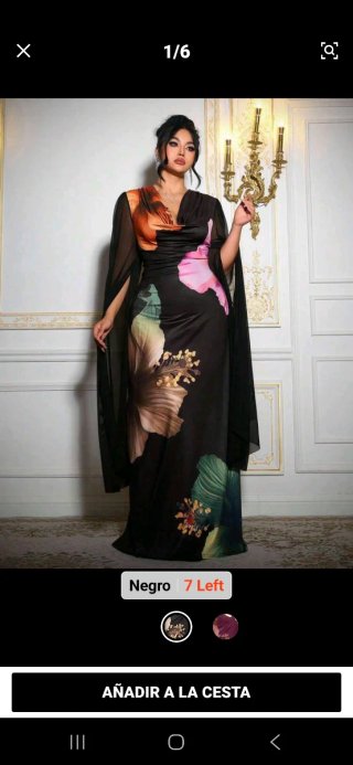 Vestido largo estampado floral