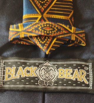 Corbata Vintage Black Bear Seda Made in Italy