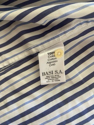 Camisa Rayas Azul y Blanca Lacoste