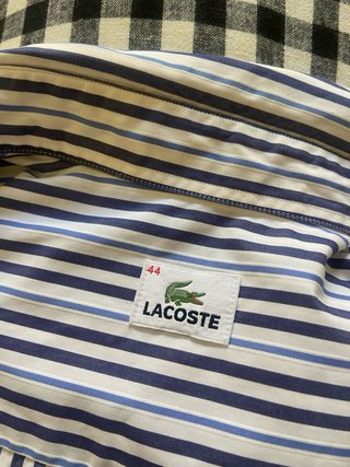Camisa Rayas Azul y Blanca Lacoste